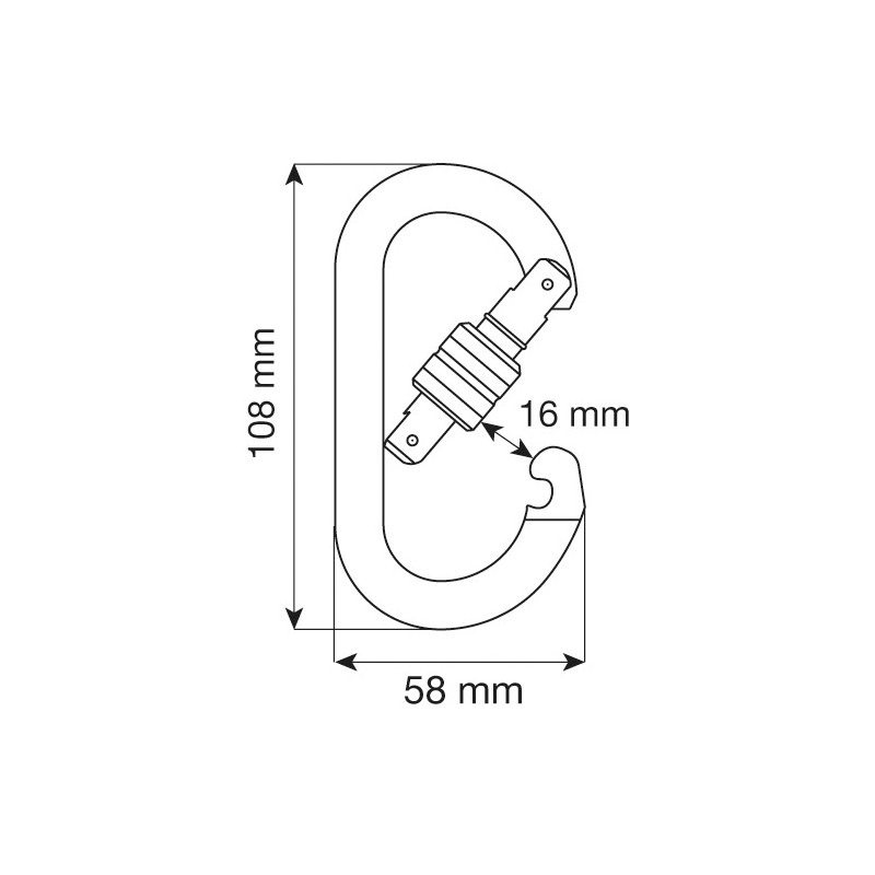 Mousqueton Acier Oval Standard Lock Camp