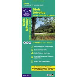 Carte de randonnée IGN Diois, Devoluy, Haute Vallée de la Drôme